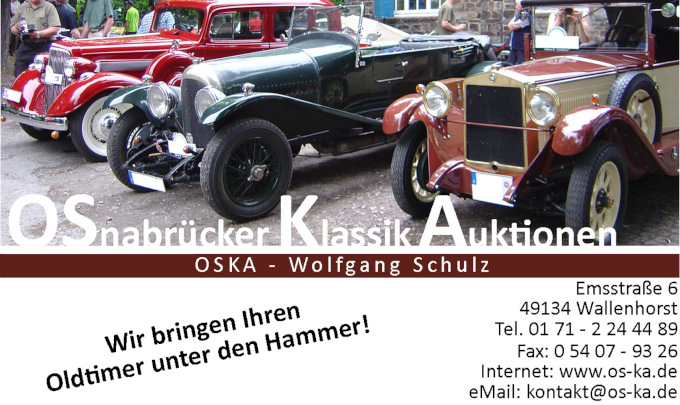 OSKA - Osnabrücker Klassik Auktionen, OSNA-Oldies, Osnabrück.